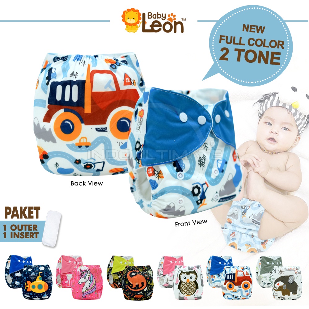 Clodi Popok Cuci Ulang Motif + FREE INSERT BY-82 / BY-830 / BY-831 Cloth diaper Popok Kain Cuci Ulang Bayi