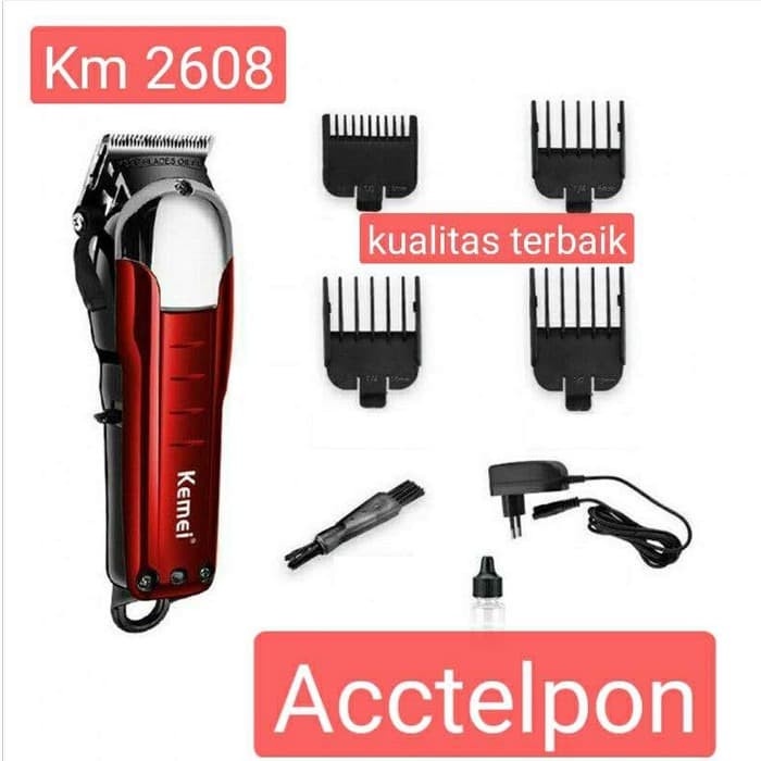 77esbt Kemei Km-2608 Rechargeable Washable Cordless Electric Clipper Fr50F1R