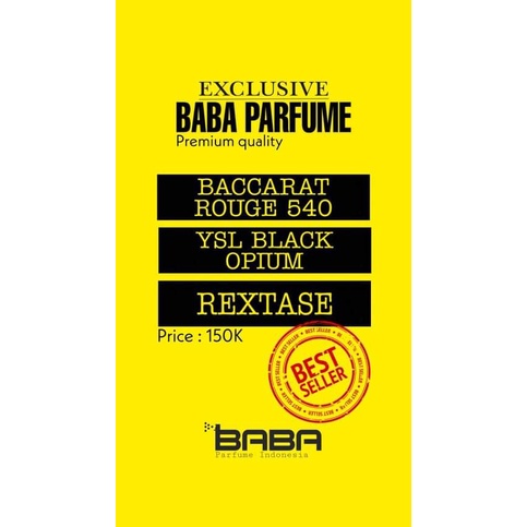 TOP SELLER BABA PARFUM EAU DE ORIGINAL + Free Tisu Basah isi 50