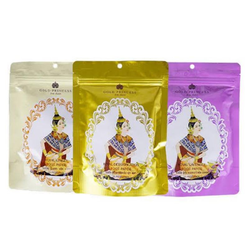 (READY) GOLD PRINCESS ROYAL DETOXIFICATION FOOT PATCH THAILAND