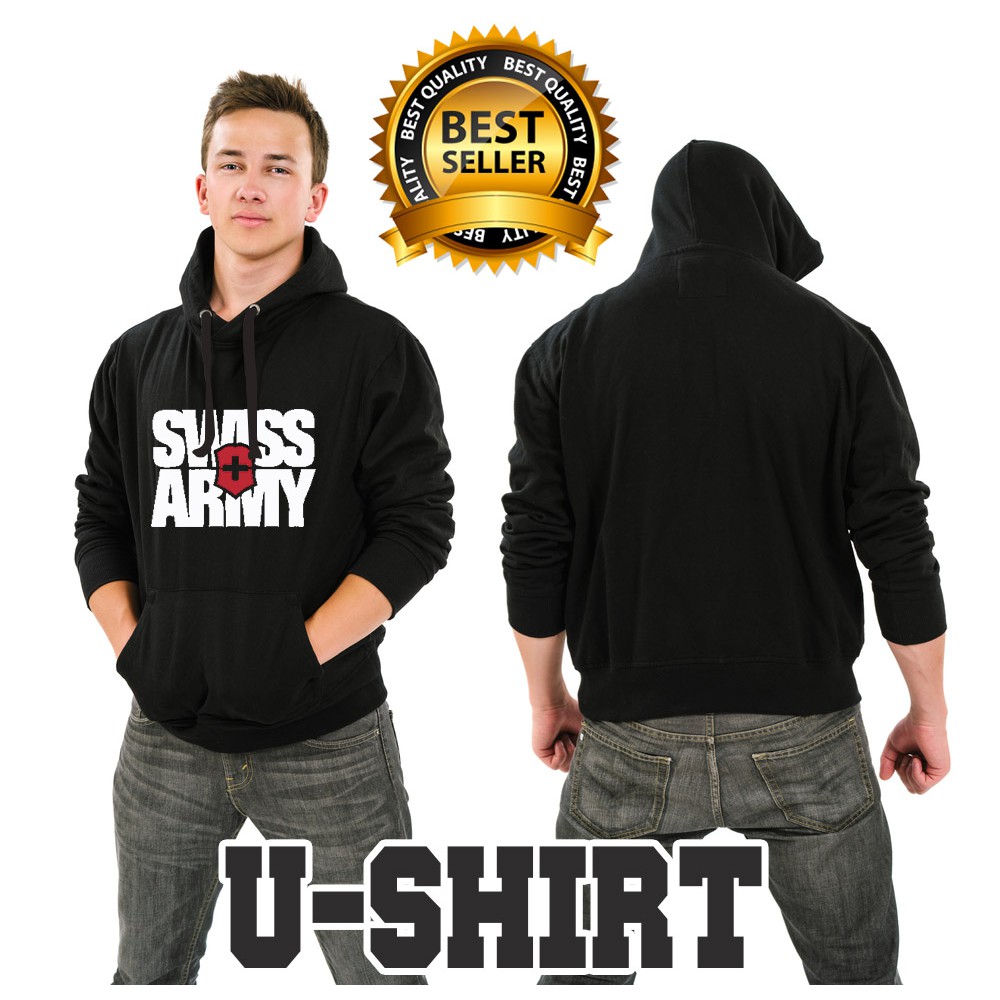 Jaket Sweater Distro Hoodie SWISS ARMY Keren PRIA&WANITA U-SHIRT