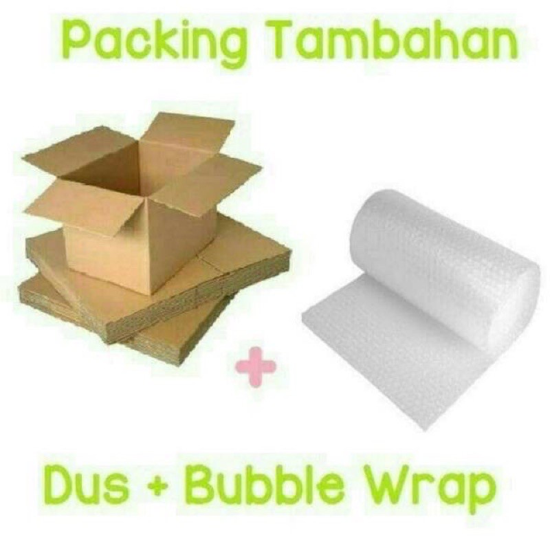 

PACKING KARDUS DAN TAMBAHAN BUBBLE WRAB UNTUK KEAMANAN PAKET