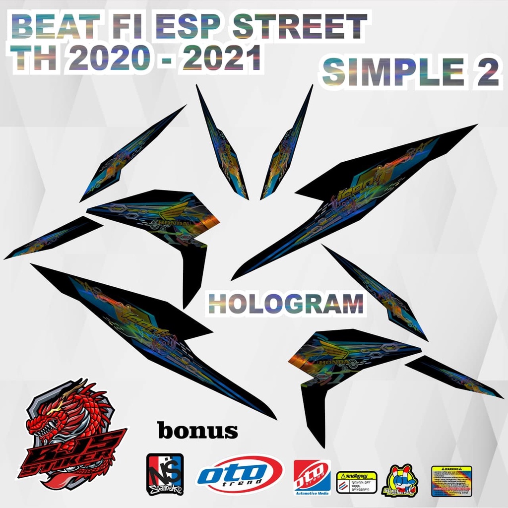 Striping beat fi new deluxe - Stiker Decal HOLOGRAM BEAT FI NEW 2020 BEAT FI DELUXE SIMPLE 2 HOLOGRA
