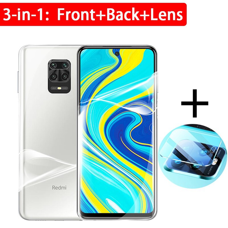 Pelindung Layar Redmi Note 9 Redmi 9 Pro paket 3 in 1 berbahan hydrogel