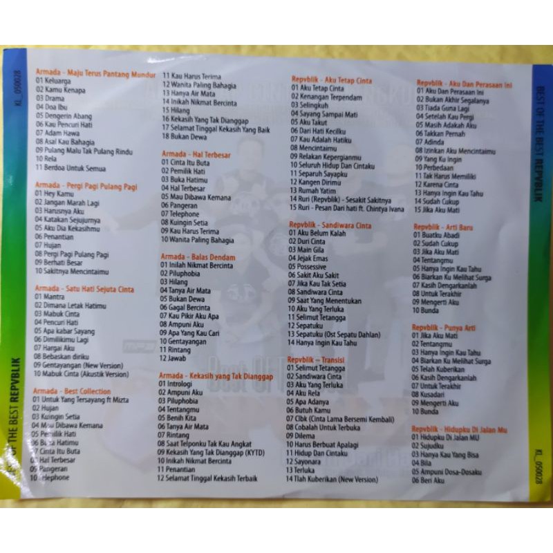 Kaset Vcd Dvd Musik Lagu Mp3 Pop Band Best Of Republik Shopee Indonesia