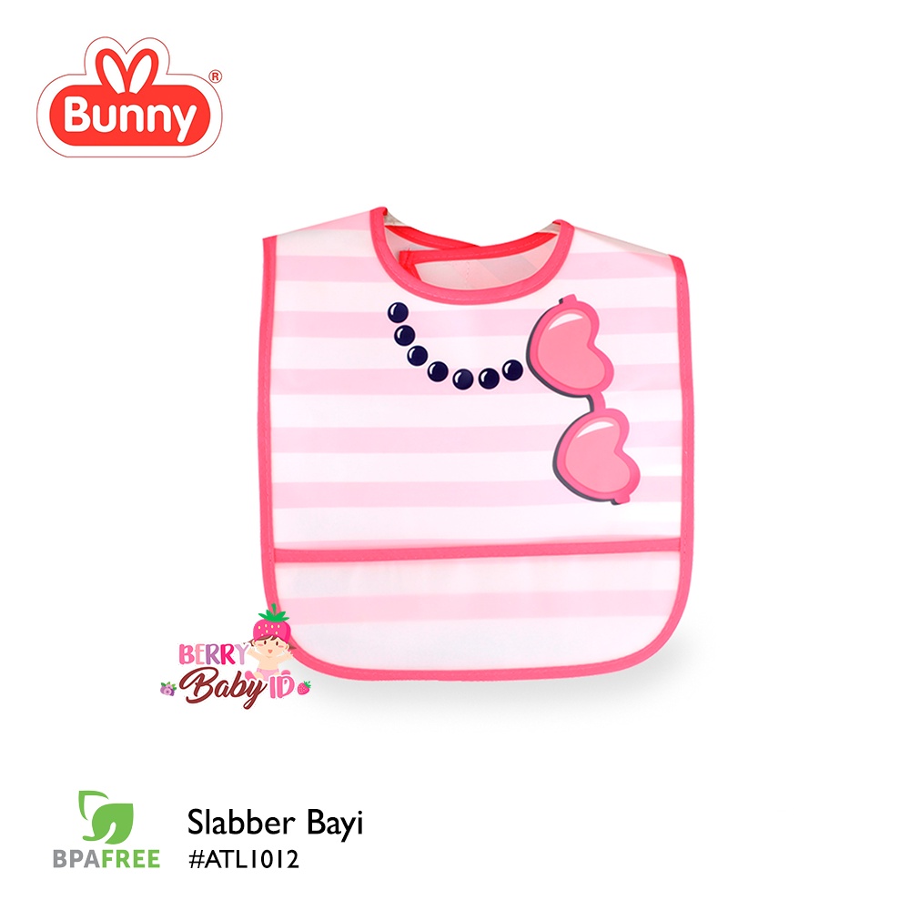 Lusty Bunny Slabber Bayi Waterproof Tatak Liur Anti Air Tumpah LUS034 Berry Mart