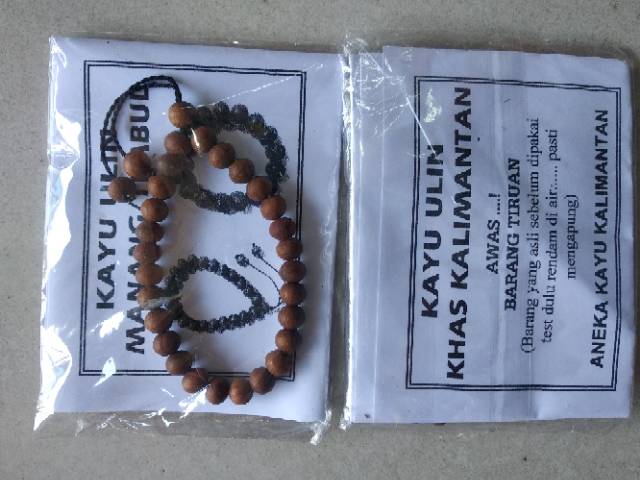 Gelang kayu ulin manang / ulin timbul khas kalimantan