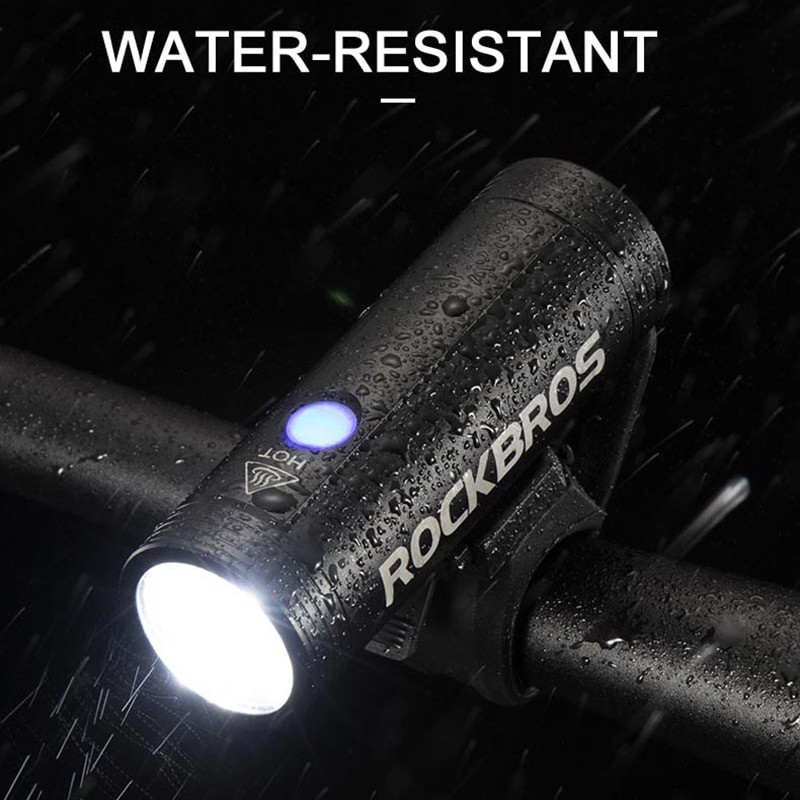 ROCKBROS Rainproof Bike Light Bicycle Front Light USB Charghing 400 LMS