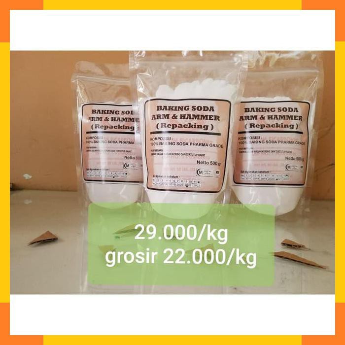 

500 gr baking soda arm & and hammer murni sodium bicarbonate repack