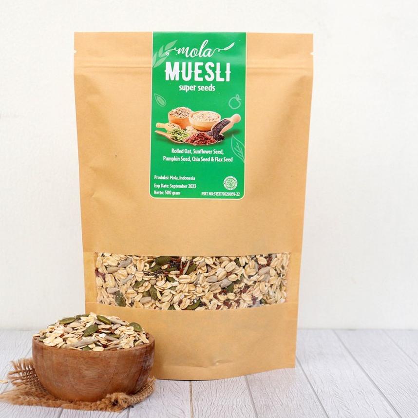 

Best.. Mola Muesli Dried Seeds Fruits Makanan 500 gram 80