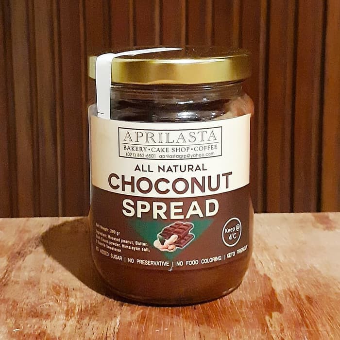 

Aprilasta choconut spread 200 g selai coklat kacang keto Sugar Free