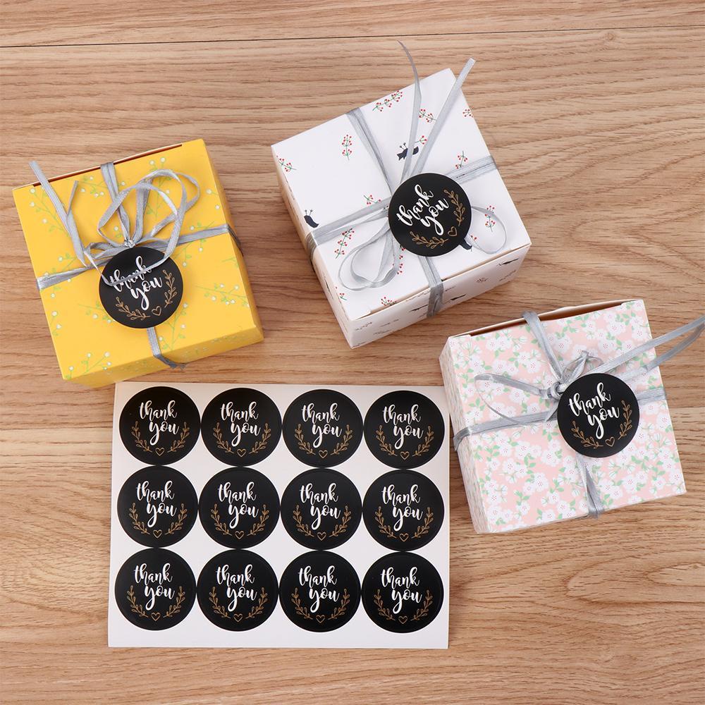 Solighter 60/120pcs Handmade Stiker DIY Bulat Perlengkapan Pesta Sealing Craft Thank You