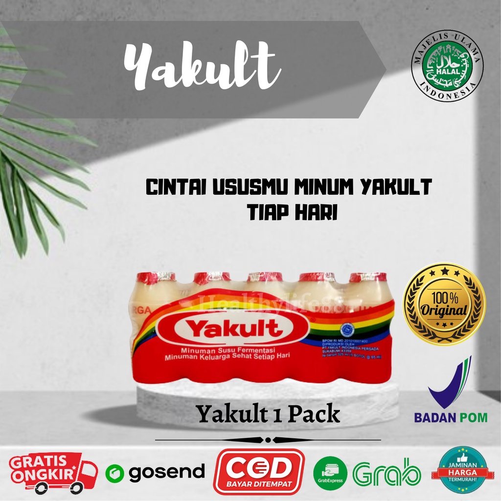 

Yakult Minuman Susu Fermentasi Probiotik Kesehatan 1 Pak / Pack Isi 5 Botol Segar Dan Murah By Healthylife88