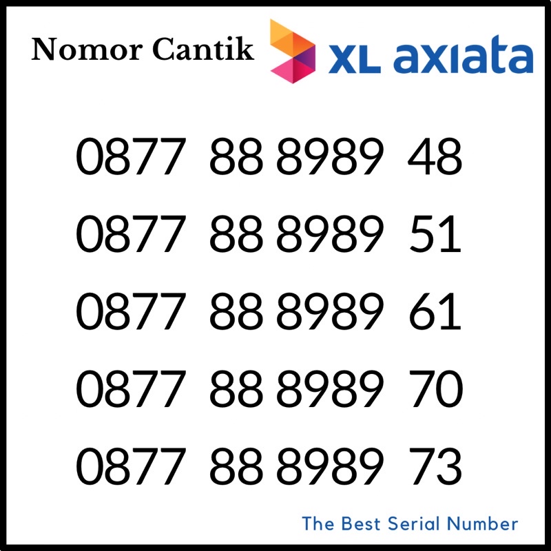 NOMOR CANTIK XL AXIATA NOMER HOKI