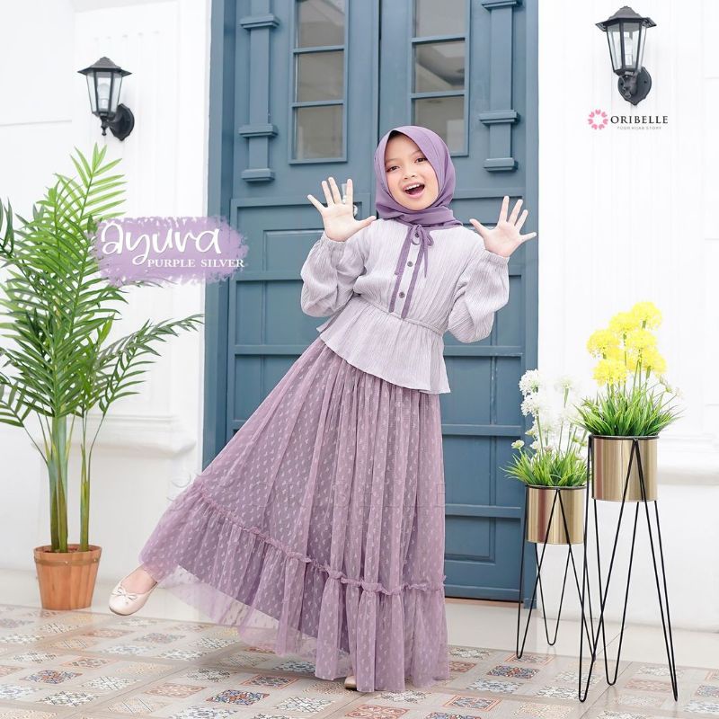Baju Setelan Anak Perempuan Usia 7, 8, 9, 10, 11, 12, 13 Tahun Terbaru /Ayura Set Kids Tanggung Terb