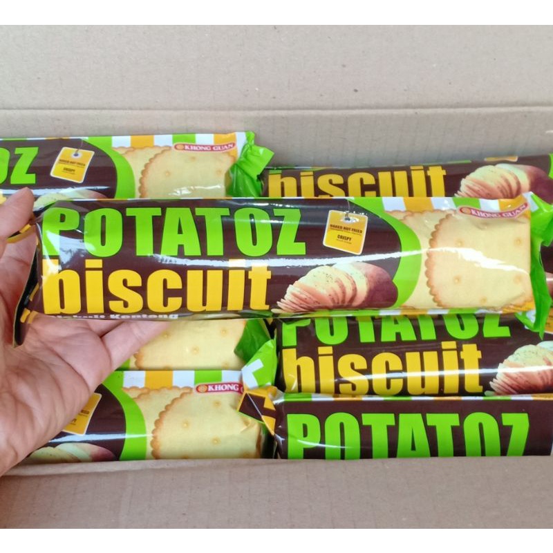 

agen distributor makanan ringan snack wafer biskuit kentang potatoz biscuit crispy 150gr enak murah