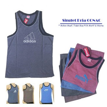 Kaos dalam Pria Dewasa Singlet Conac