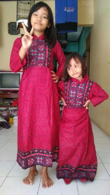 Batik Couple Keluarga Sania Ruffle Ori Ndoro Jowi Dnt