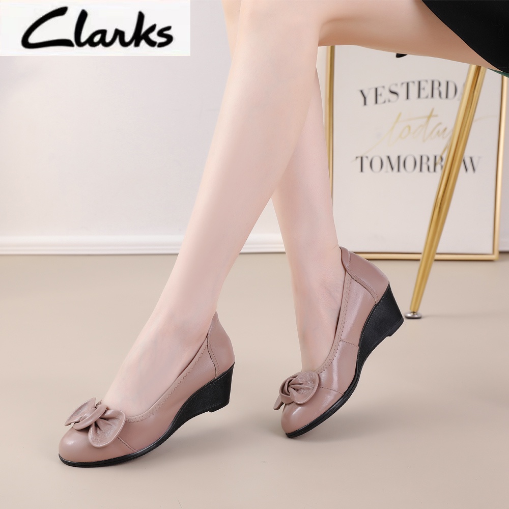 Clarks Sepatu new pita woman  / clarkts fla wanita kulit asli /Sepatu Wanita  melati