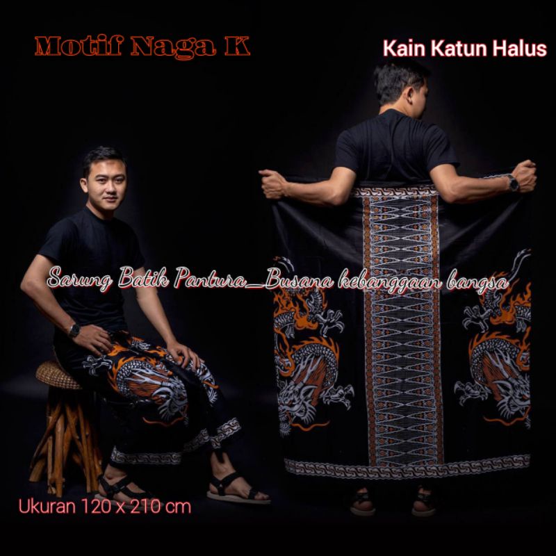 Exlusif Sarung Batik Naga Motif Terbaru pakain sholat pria dewasa kain halus original sarung batik p