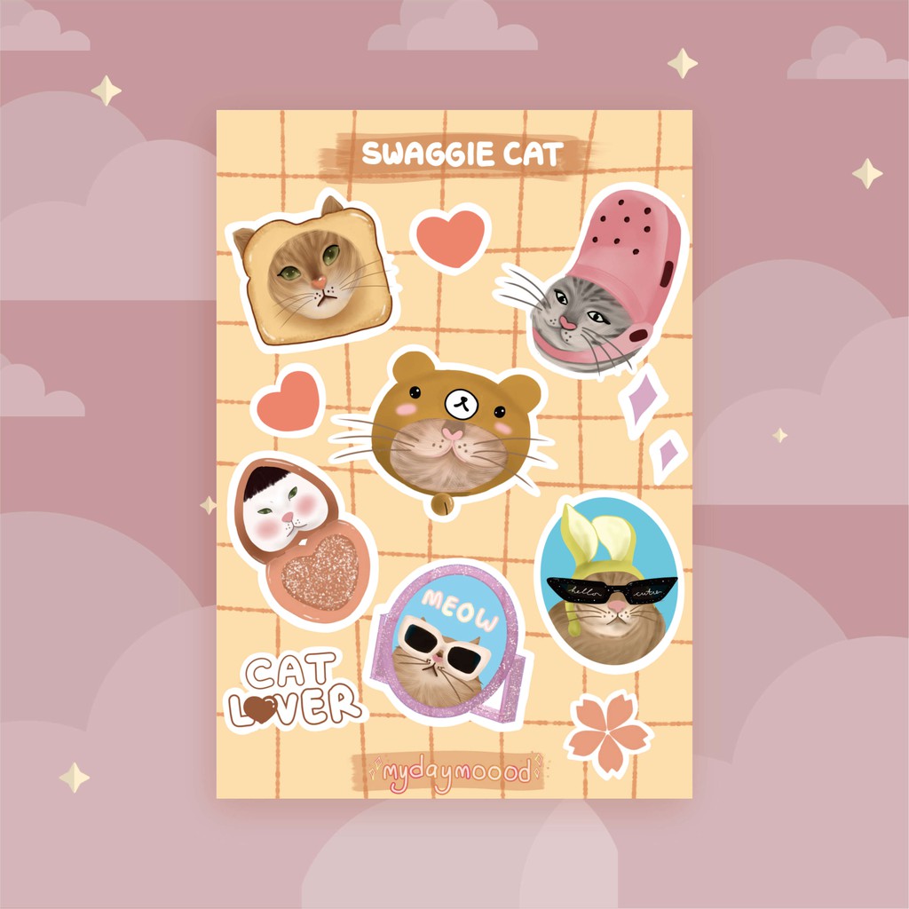 

Swaggie Cat Sticker Sheet
