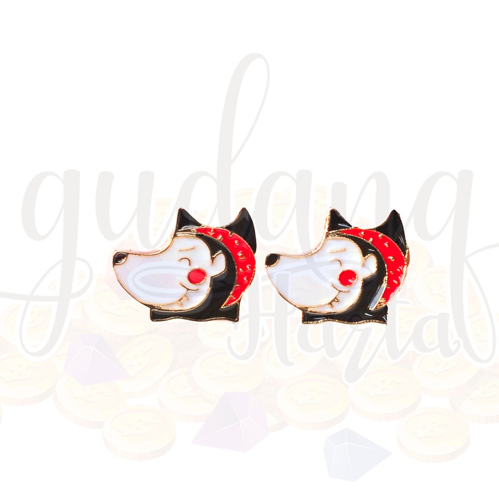 Anting Tusuk Kerudung Merah Red Riding Hood Wolves Foxes GH 203358