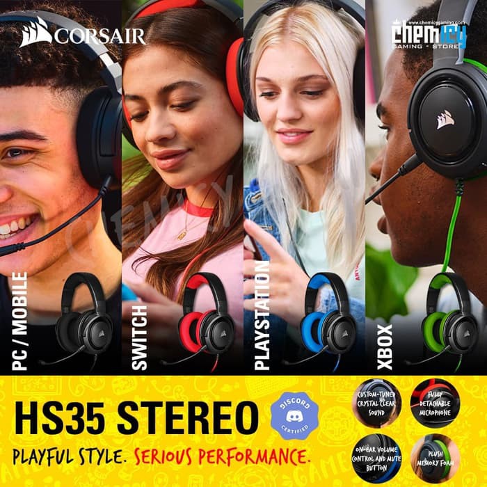 Corsair HS35 Stereo Multi Platform Gaming Headset