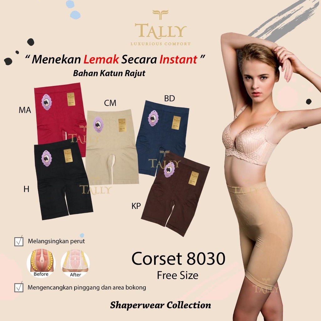 TALLY CD CELANA CORSET 8030 I FREE SIZE I BAHAN RAJUT | FIT L - XL