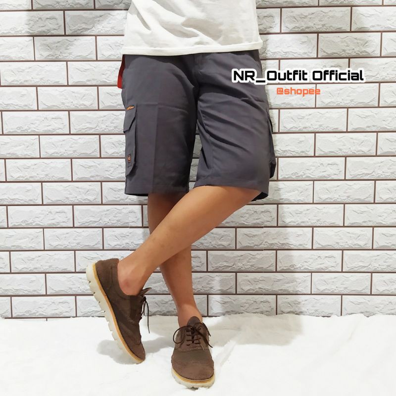 Celana Pendek Pria Cargo Jumbo PDL Tactical Kargo Bahan Katun Distro Polos NR_Outfit Official COD