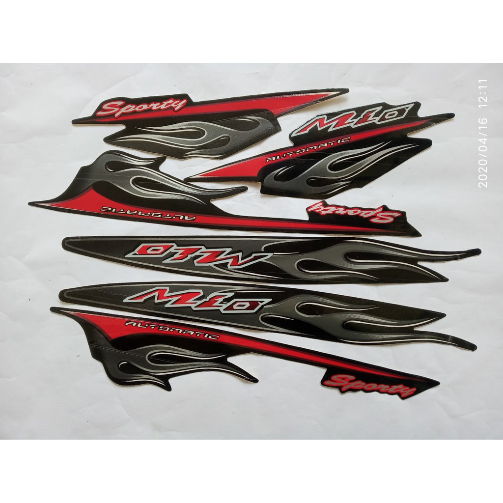 stiker striping yamaha mio sporty 2006 hitam
