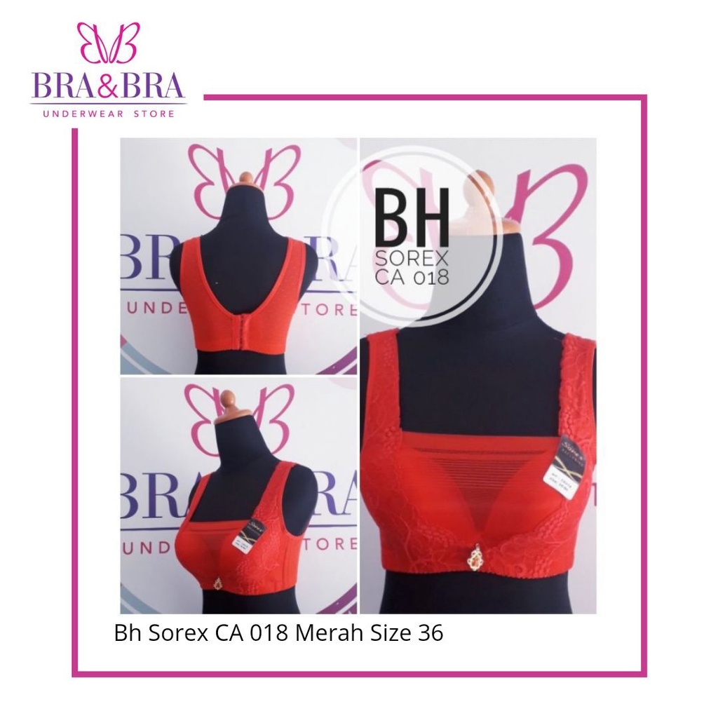 Bh Sorex CA 018 Bra Penekan Lemak Renda Kemben Tanpa Kawat