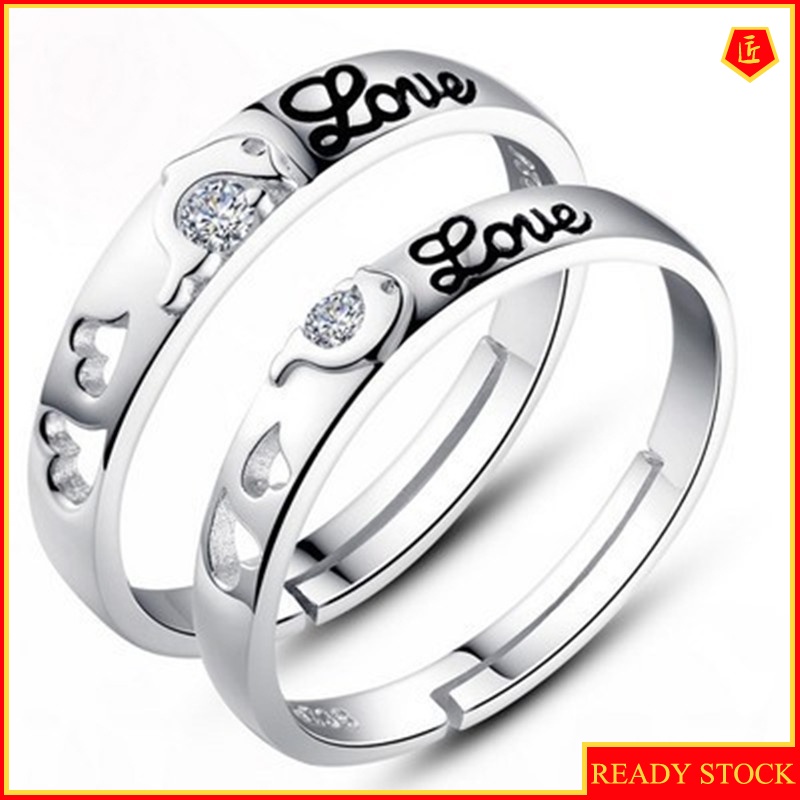 [Ready Stock]Korean Silver Dolphin Couple Ring