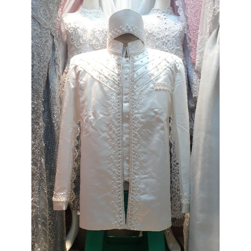 Beskap pengantin / Beskap akad nikah / Beskap Putih Tulang #Beskapakadnikah
