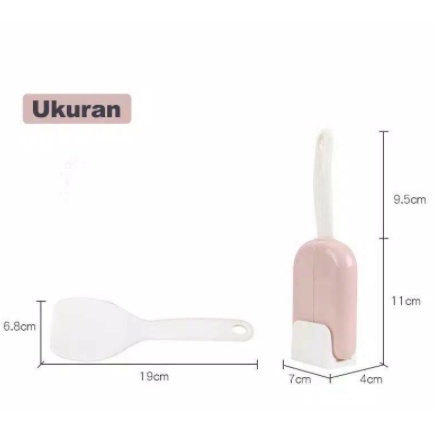 Tempat Centong Nasi Otomatis / Sendok Nasi Dengan Penutup Otomatis / Centong Nasi Ajaib