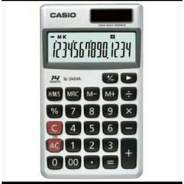 

KALKULATOR/CALCULATOR SAKU/POKET/CASIO SL-340/14 DIGIT/ORIGINAL#GARANSI