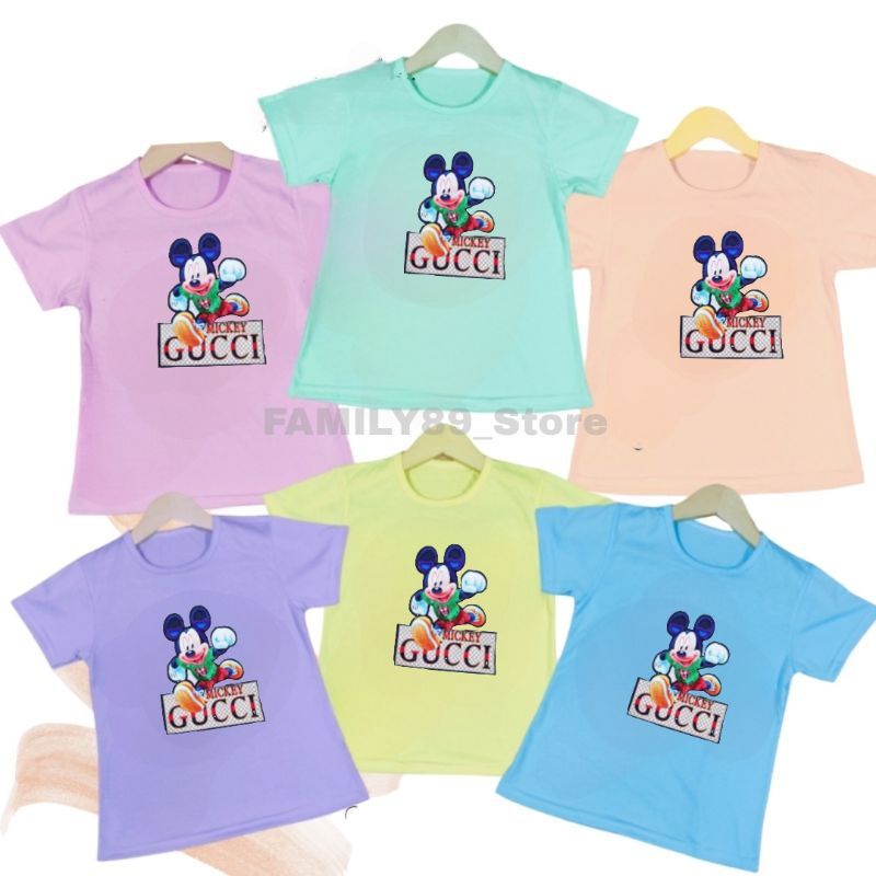 Baju Kaos Anak Cewek GC MICKEY1-12Tahun Ukuran S.M.L.XL.3XL.3XL