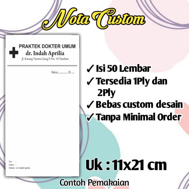 

NOTA CUSTOM ⅓ FOLIO 1PLY/2PLY