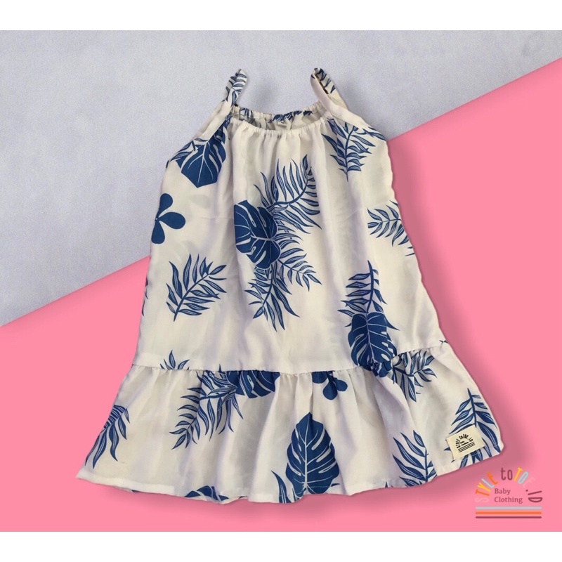 Baby blue dress anak perempuan bahan rayon