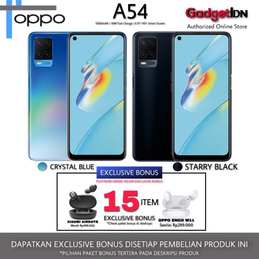 OPPO A54 &amp; A53 RAM 4/128 6/128GB GARANSI RESMI OPPO