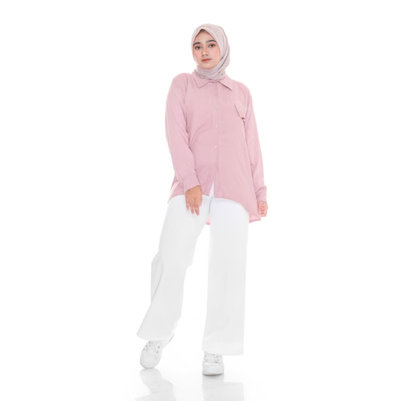kemeja casual,kemeja kekinian,kemeja rayon,atasan wanita kekinian,aasan wanita hijab,kemeja,kemeja w