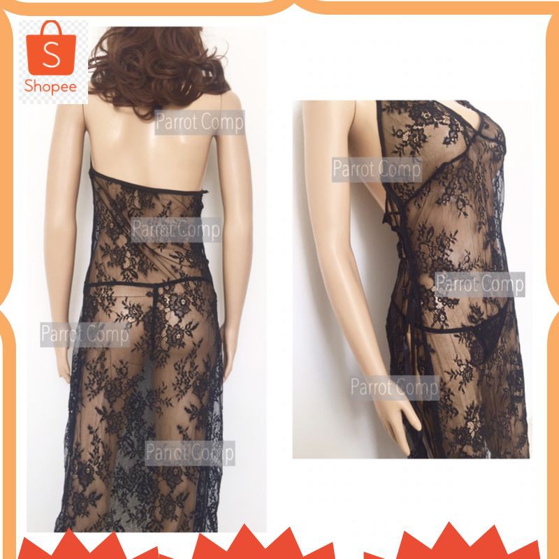 Murah Sexy Lingerie 923 Lingerie Panjang Transparan Lingeri Lace Wanita Keren