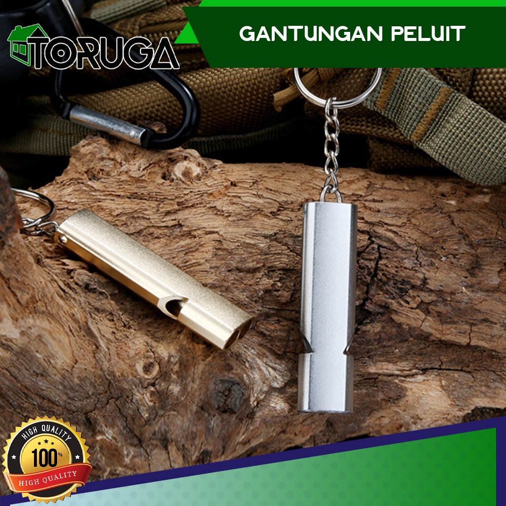 Gantungan Kunci Mobil Motor Rumah Peluit Survival Outdoor Emergency Whistle Keychain