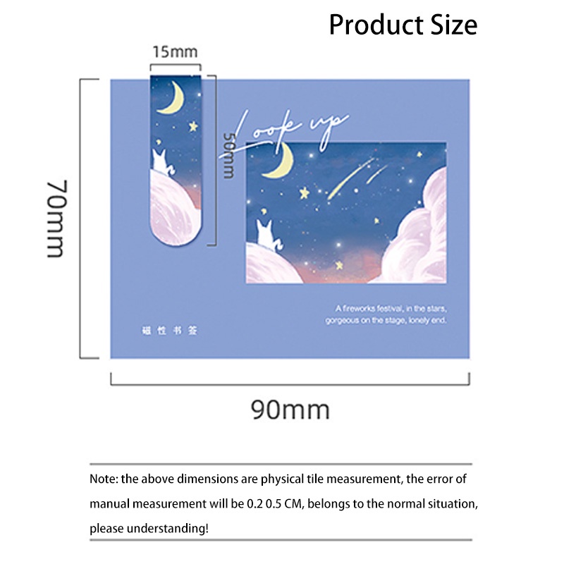 COD❤️Pembatas Buku Magnet/Laser Magnetic Bookmark Lukisan Minyak Kreatif Souvenir Hadiah Magnetik Penanda Buku Siswa-A.one