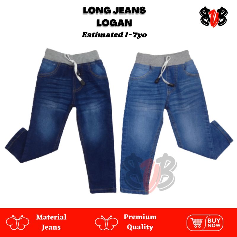 (1-7th) Celana Panjang Jins Anak Laki-laki Long Pants Jeans Cowok Bawahan BVB LOGAN