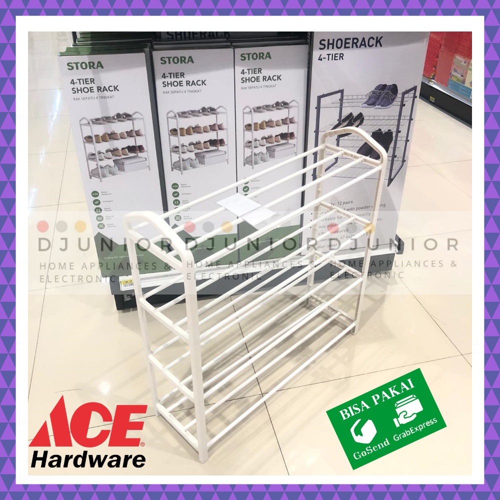 ACE KRISBOW STORA - RAK SEPATU 4 SUSUN PLASTIK / TEMPAT SENDAL 4 TINGKAT / SHOE RACK