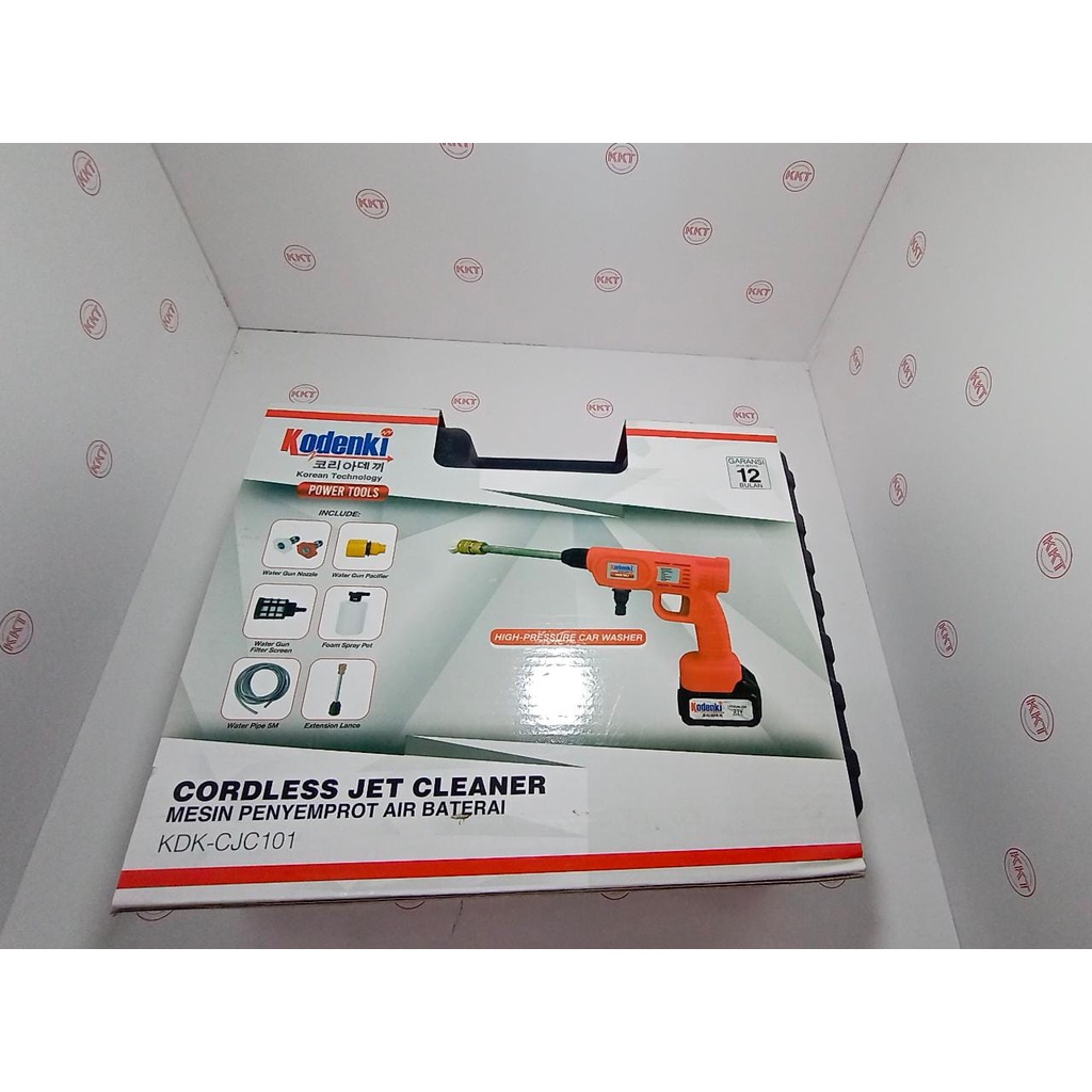 KODENKI CJC101 Cordless Jet Cleaner Mesin Cuci Mobil Motor AC Baterai