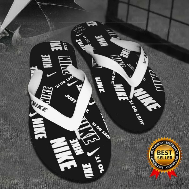 Sandal Jepit Distro Pria Nikee Jud Do It | Sendal Japit Casual Neke AB Laki Niike  Cow