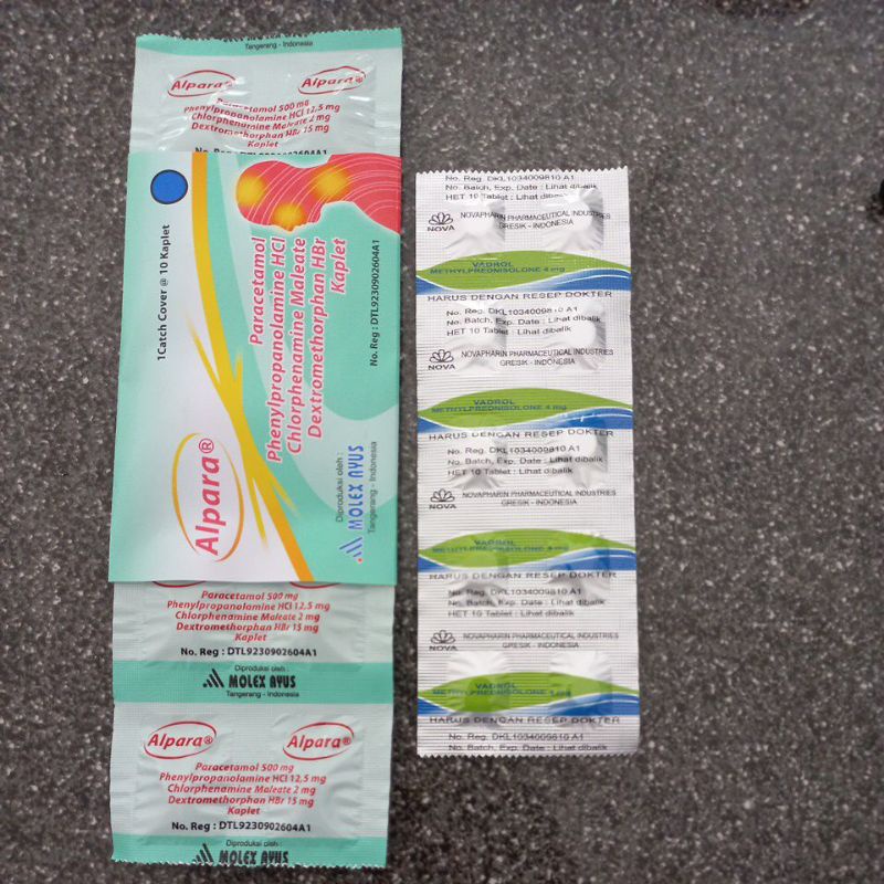 Paket Obat Batuk, Pilek, Demam Badan Meriang Panas Dingin