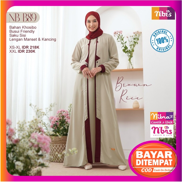 Gamis Nibras Promo Gamis Nibras Terbaru 2022 Baju Dress Dres Wanita Dewasa Muslim Syari Busui Bahan 
