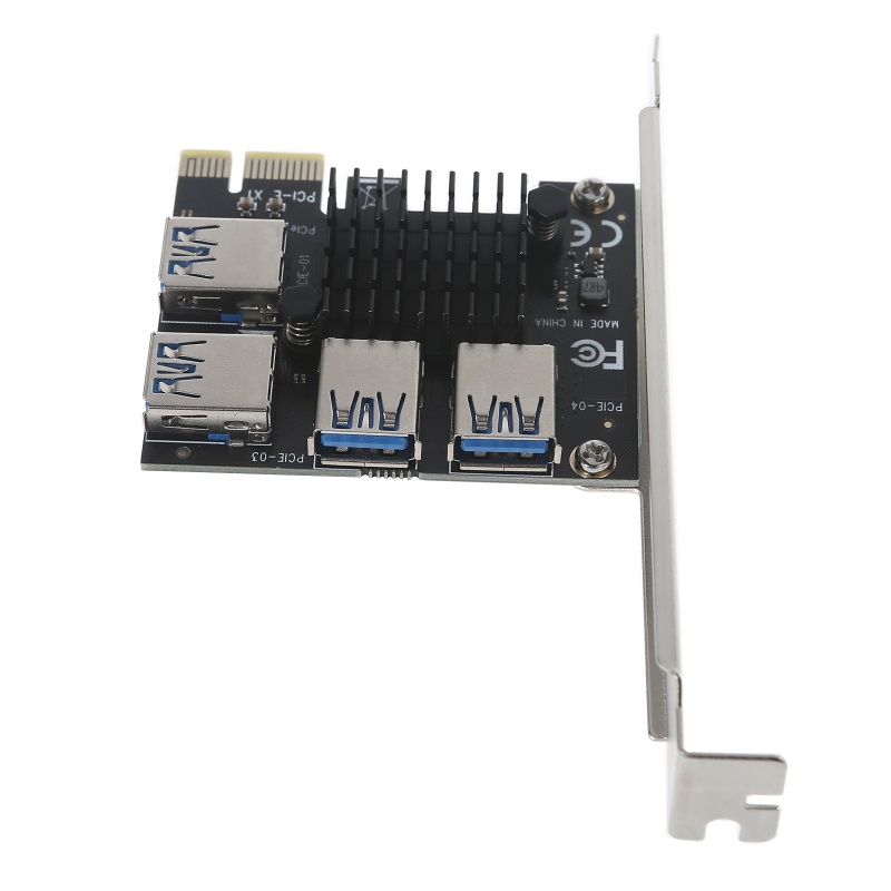 Btsg PCI Untuk Express 1x Ke 16x Powered Riser Adapter Card USB 3.0 PCI-E 1ke External 4-kartu GPU Riser Extender Untuk Min